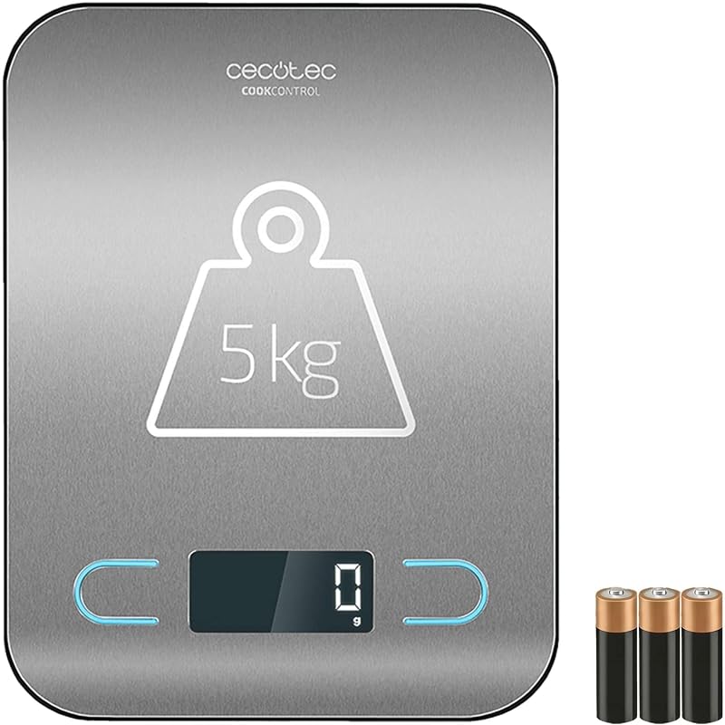 Báscula Cecotec CookControl de acero inoxidable con pilas